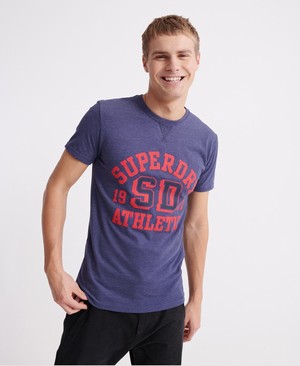 Superdry Classic Varsity Férfi Pólók Kék | QYSTJ4036